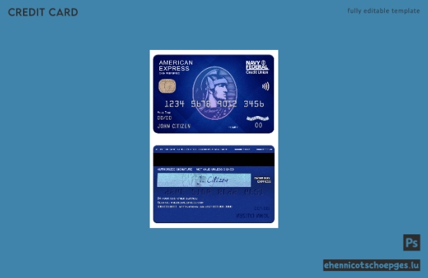 USA Navy Federal Union Bank American Express Blue Cash Preferred Beispielvorschau